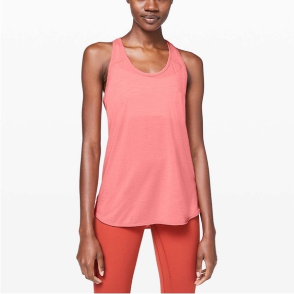 lululemon athletica Tops - Lululemon Essential Tank Top in Heathered Light Coral Size 6